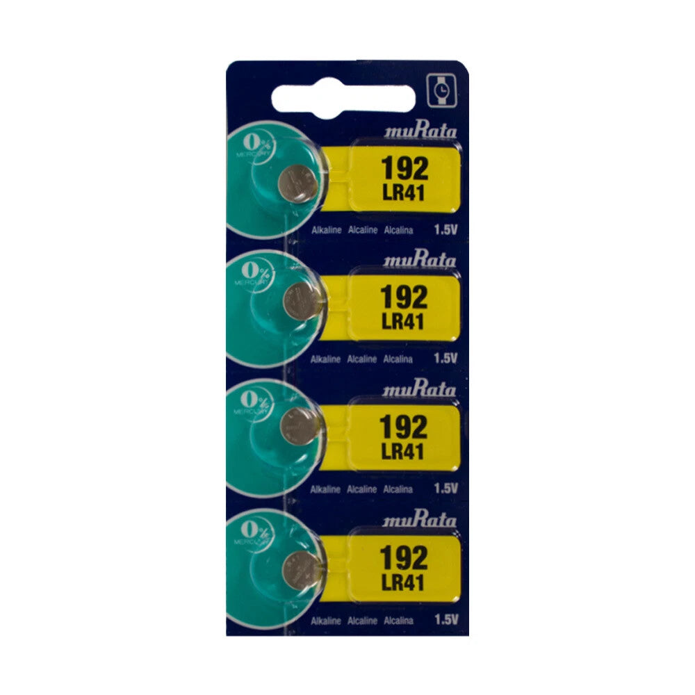 Murata LR41 192 4-Pieces Alkaline Button Coin Battery