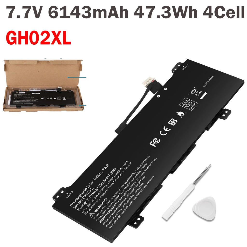 GH02XL Battery For HP Chromebook 11 14 /X360 11 G3 /14 G6 14A-NA 14A-CA 47.3Wh