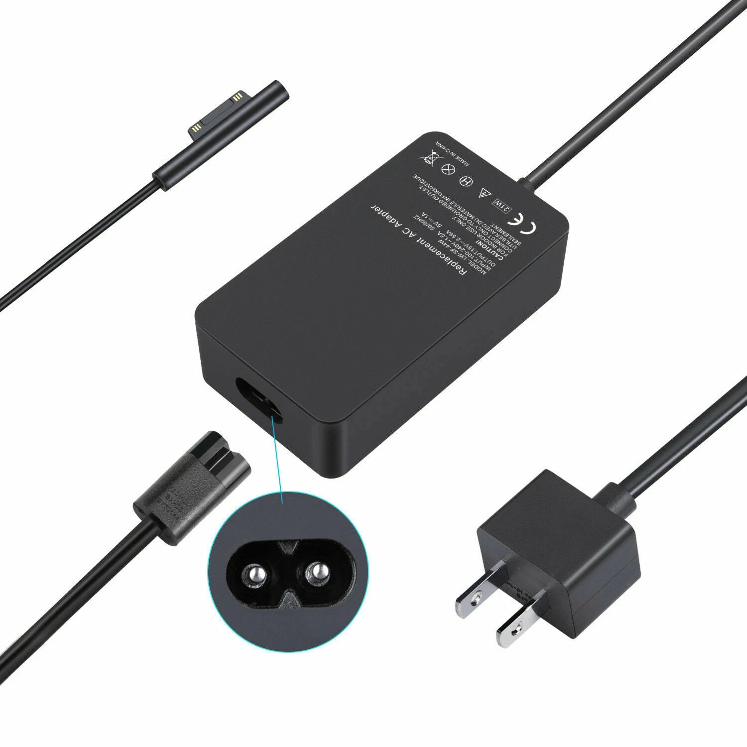 44W Adapter Charger For Microsoft Surface Pro 3 4 5 6 Go Laptop 2 Book / RT/Go