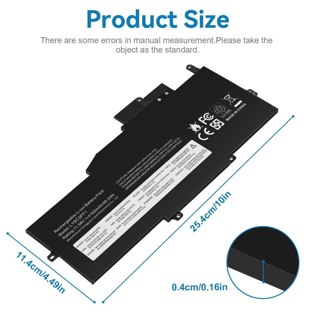 ?L19M3P73 L19M3P72 L19C3P71 Battery for L enovo ThinkPad X1 Nano Gen 1st 20UN
