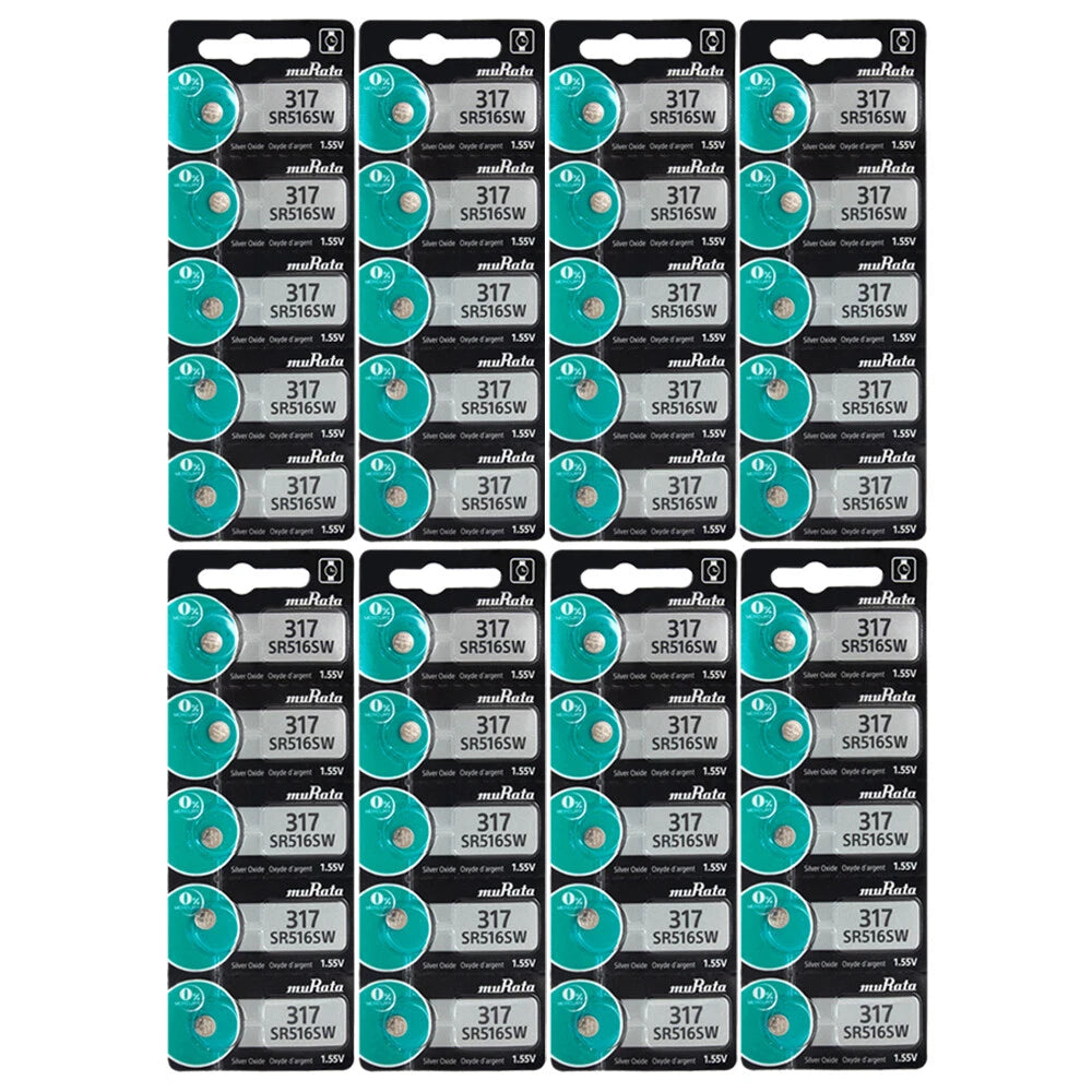 40 Murata 317 SR516SW SR516 SILVER OXIDE watch battery