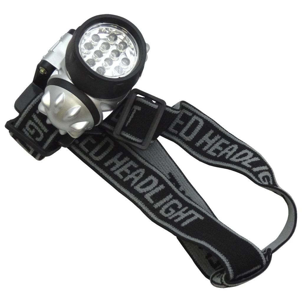 12 LED 4 Mode Battery Headlight Flashlight Helmet Headlamp Outdoor Torch Light