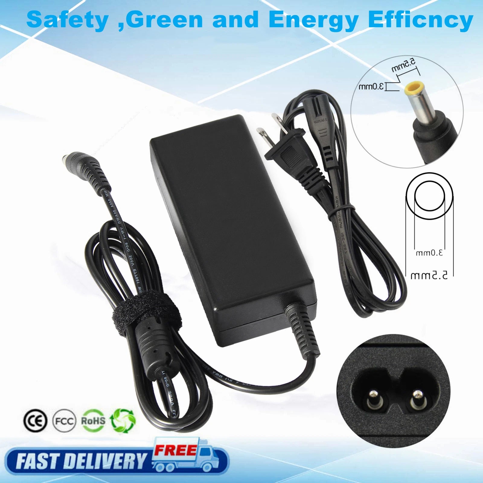 12V 60W AC Adapter Power For Samsung ATIV Book 4 NP470R5E-K01UB NP470R5E-K02UB