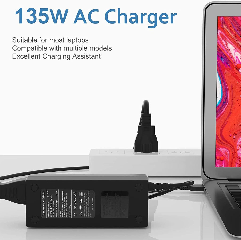 For Lenovo 135W AC Adapter Charger ADL135NLC2A ADL135NLC3A 45N0556 Slim USB Tips