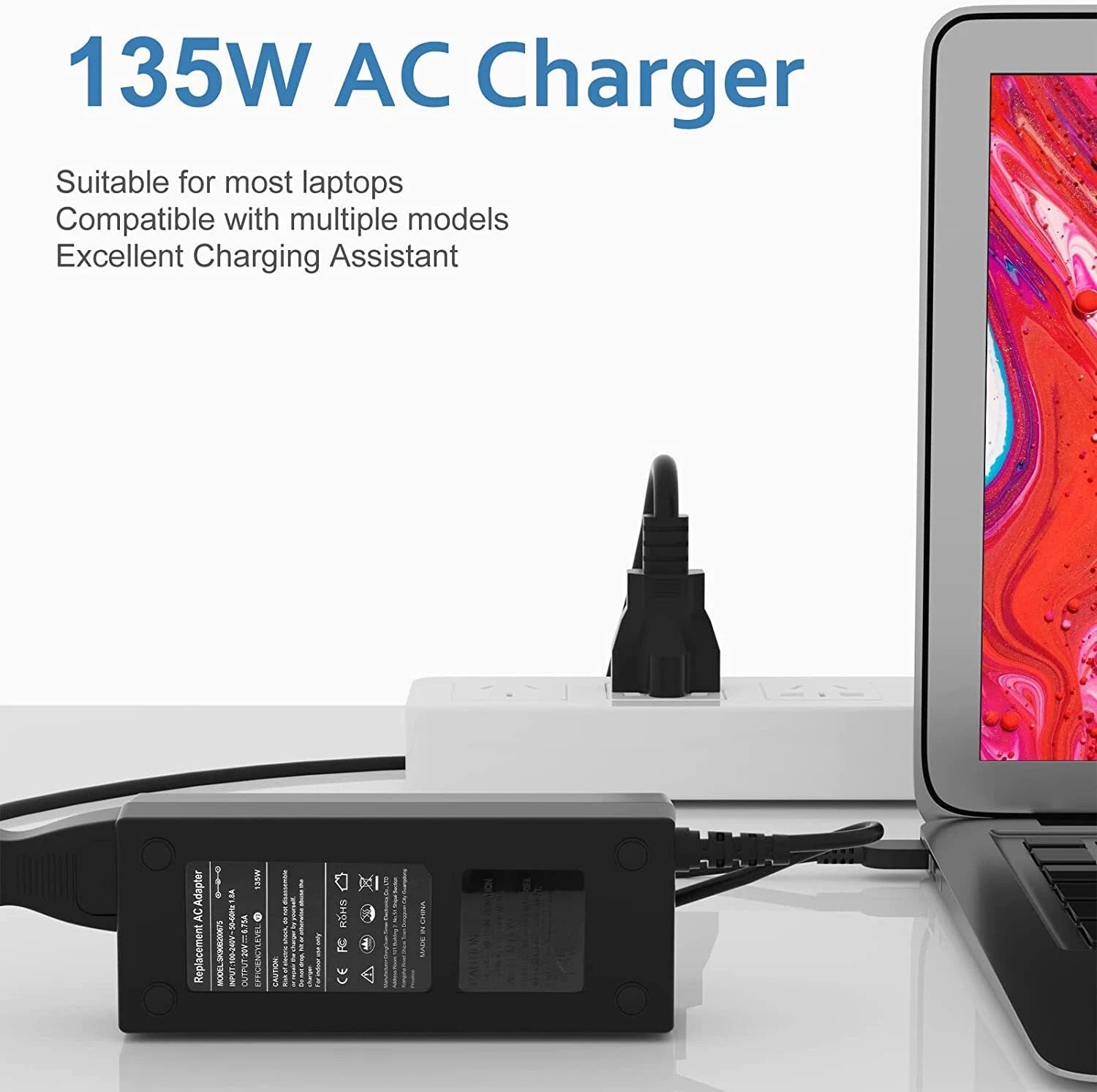 For Lenovo 135W AC Adapter Charger ADL135NLC2A ADL135NLC3A 45N0556 Slim USB Tips