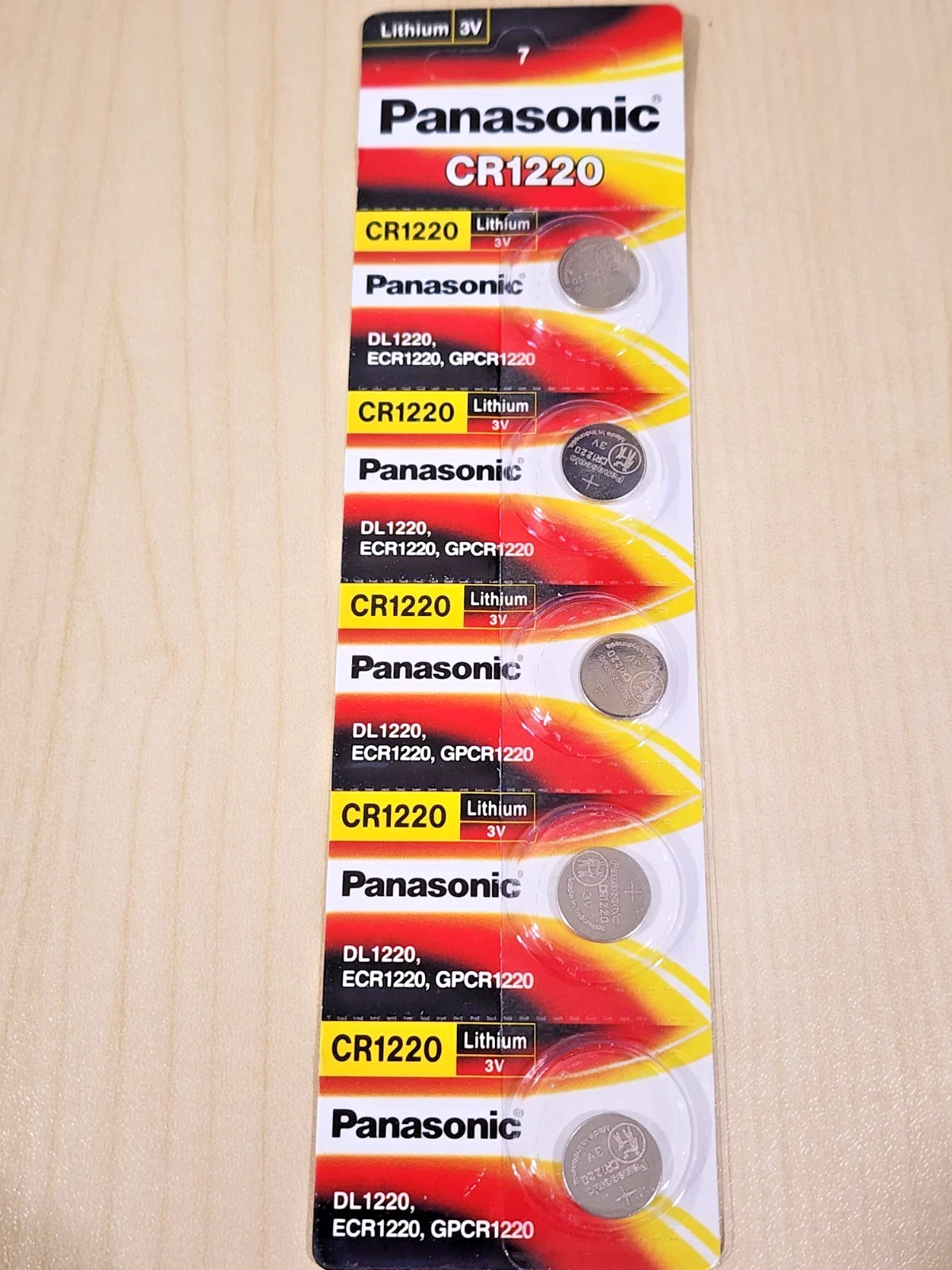 5 x New CR1220 3 volt lithium watch remote battery Exp 12/2033