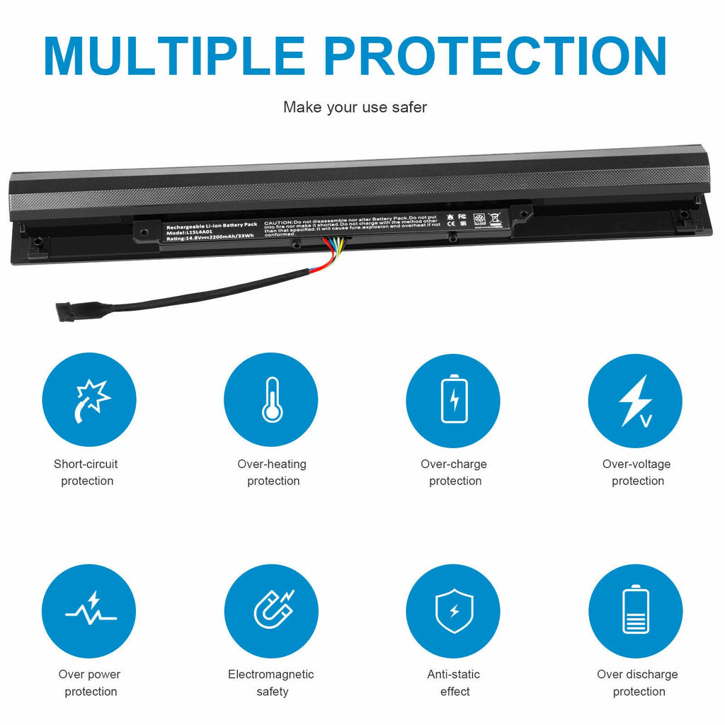 Battery for Lenovo V4400 Ideapad 100-15IBD 110-15ISK L15S4A01 L15L4A01 2200mAh