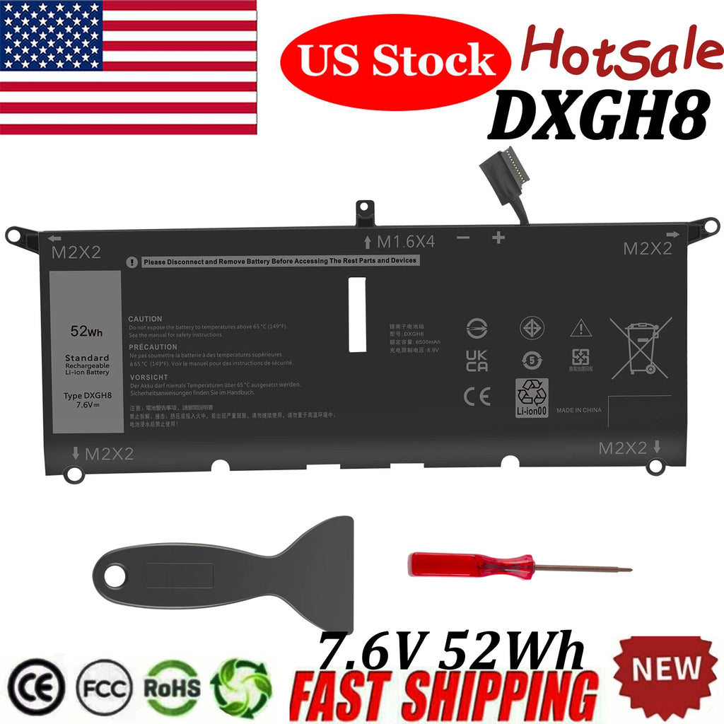 DXGH8 Battery For Dell XPS 13 9370 13 9380 Inspiron 5390 5391 7390 Series 0H754V