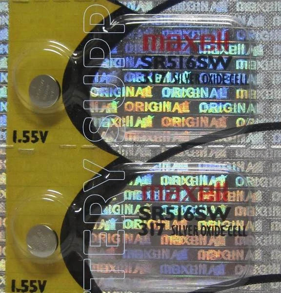 Maxell SR516SW Watch and Calculator Batteries 2 Pcs Made In Japan