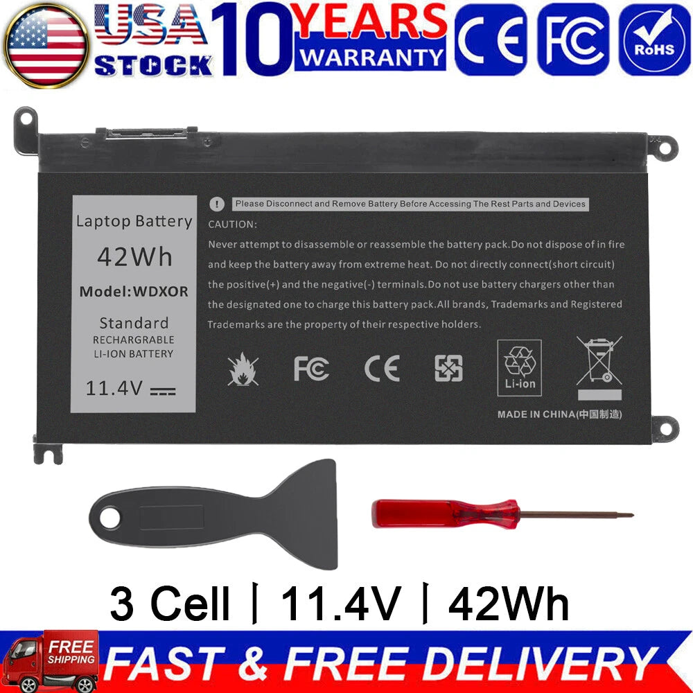 WDX0R Battery For DELL Inspiron 15 5570 7570 5565 5567 5568 5578 5580 7560 42Wh
