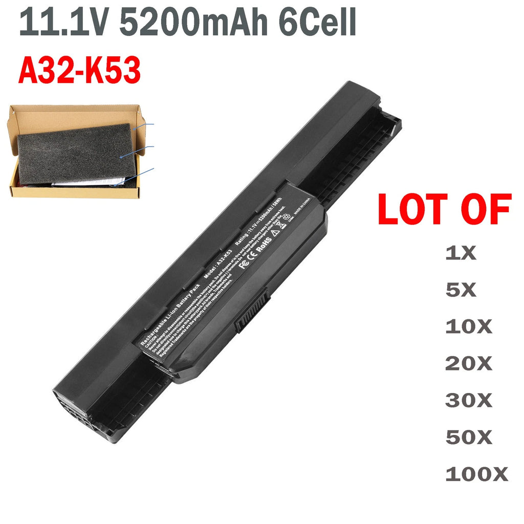 LOT A41-K53 Battery For ASUS X54C X54H A54C A54H X53E K53S K53 X53S K54C 5200mAh