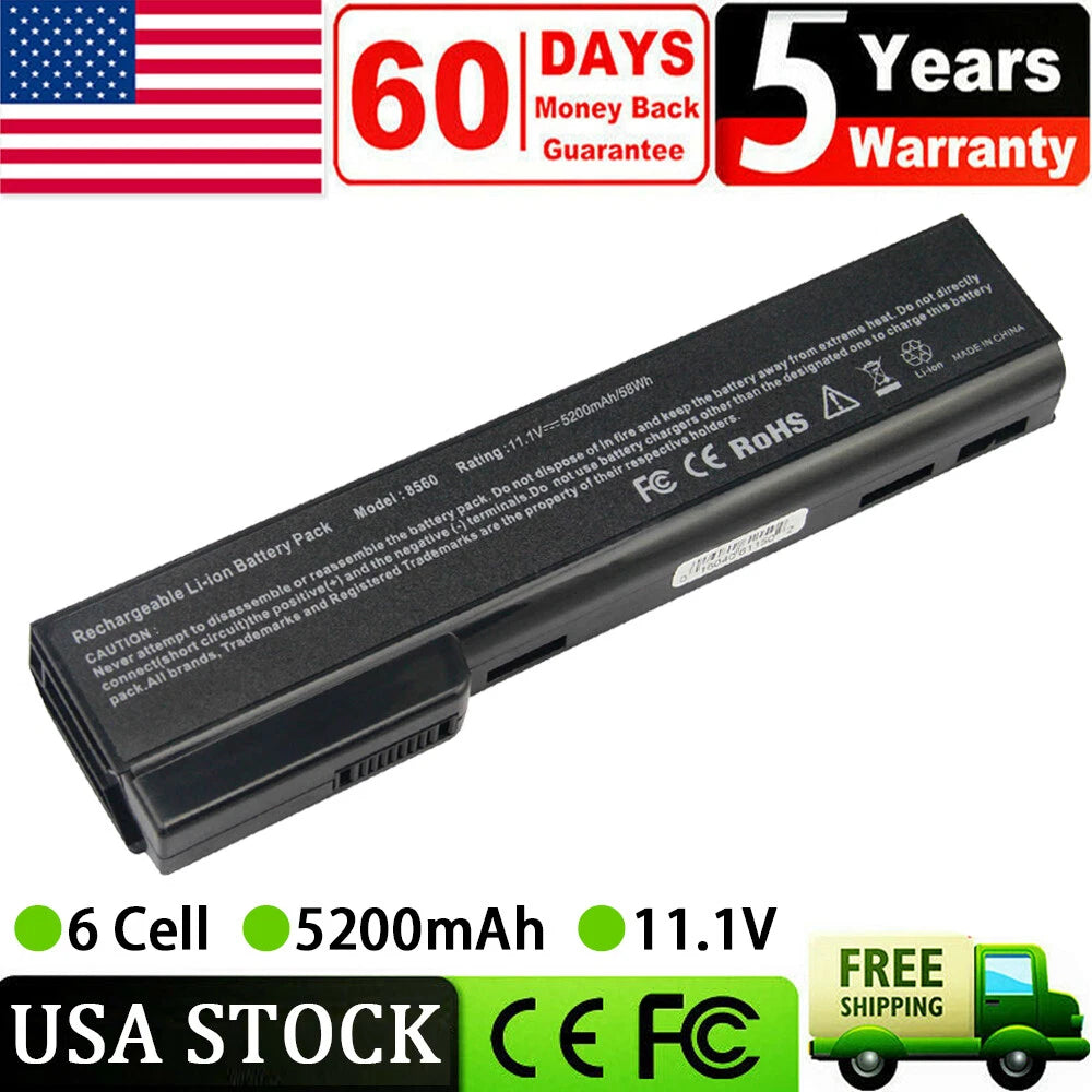 Battery For HP ProBook 6360b 6460b 6465b 6470b 6475b 6560b 6565b 6570b 8460P US