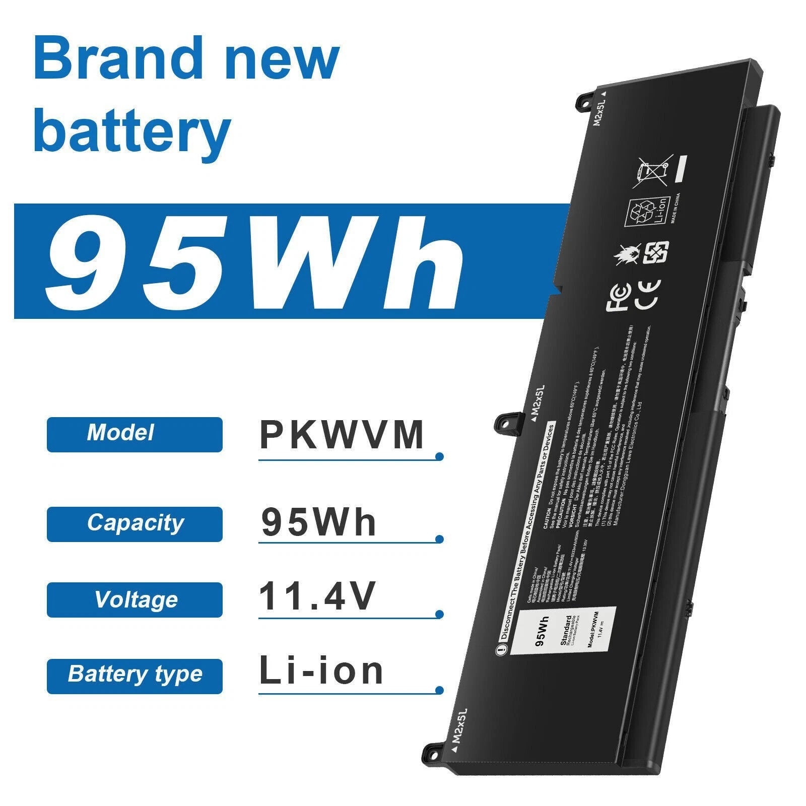 LOT 1-50 PKWVM Battery For Precision 7550 7560 7750 7760 Serie C903V 447VR CR72X