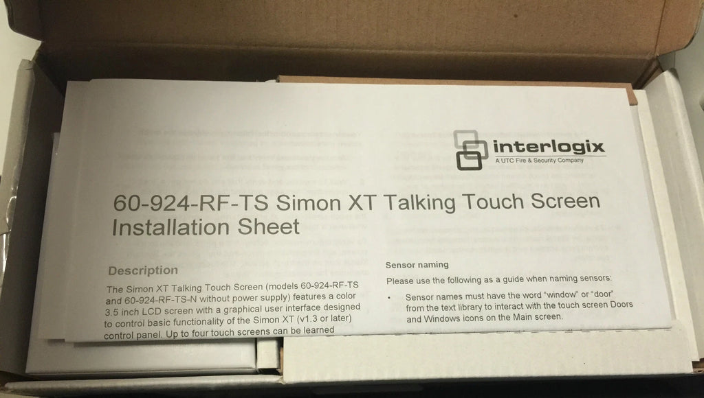 New GE Interlogix 60-924-RF-TS Simon XT 2-Way Talking Touch Screen Battery