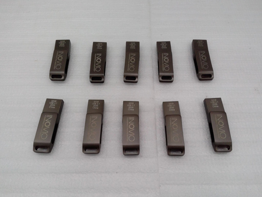 Lot of 10 INOVIO 32GB USB 3.0 & Type-C Flash Drive Dual Port Sticks C3-U3.1D2