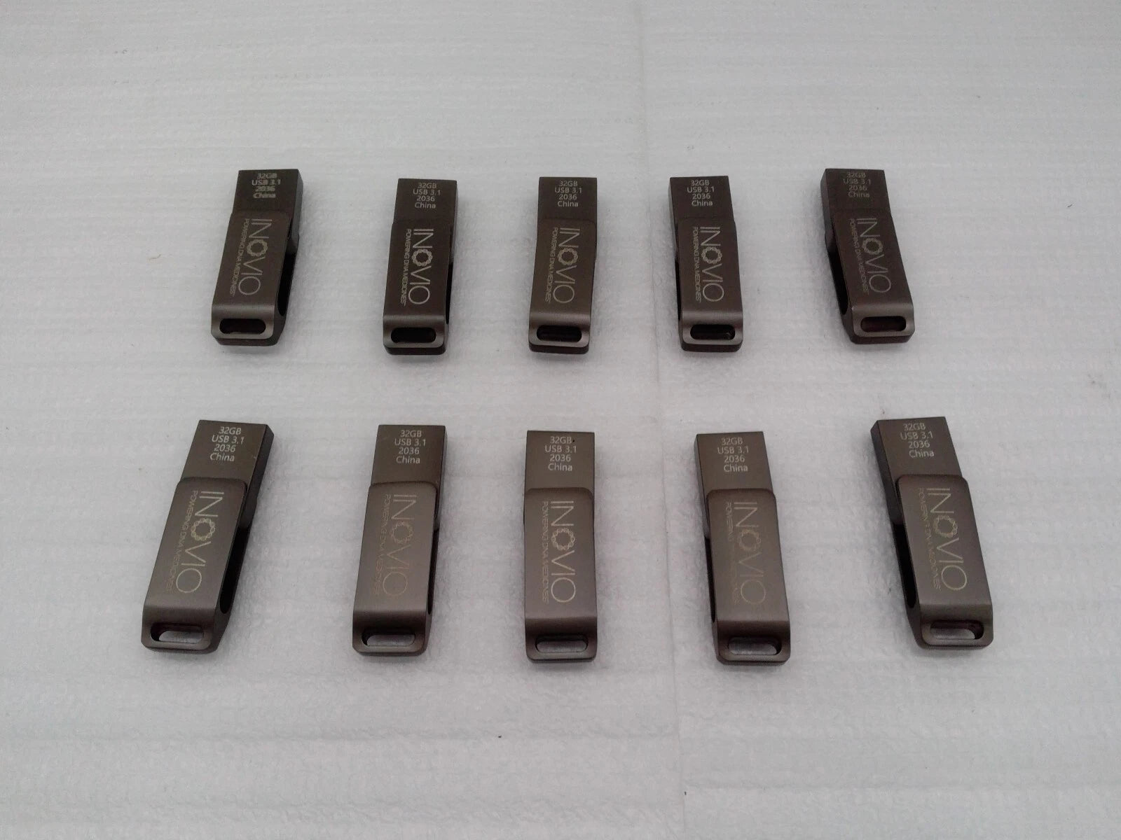 Lot of 10 INOVIO 32GB USB 3.0 & Type-C Flash Drive Dual Port Sticks C3-U3.1D2