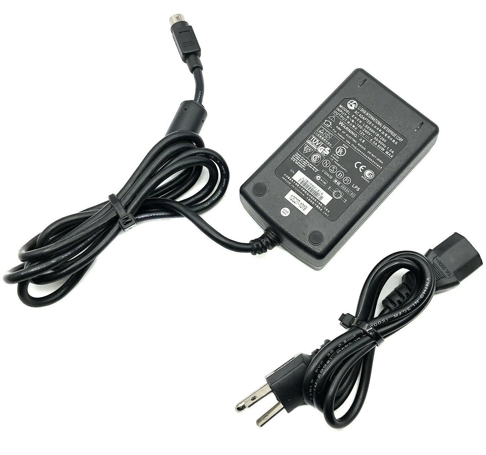 Original 4 Pin 12V Li Shin 0452B1280 AC Adapter Power Supply Charger LCD TV
