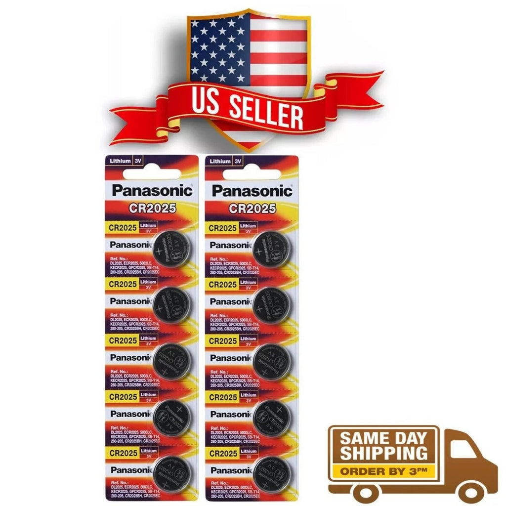 LOT 2-5-10 Panasonic LITHIUM BATTERY 3V CR2032 2032 BR2032 DL2032 Button Cell