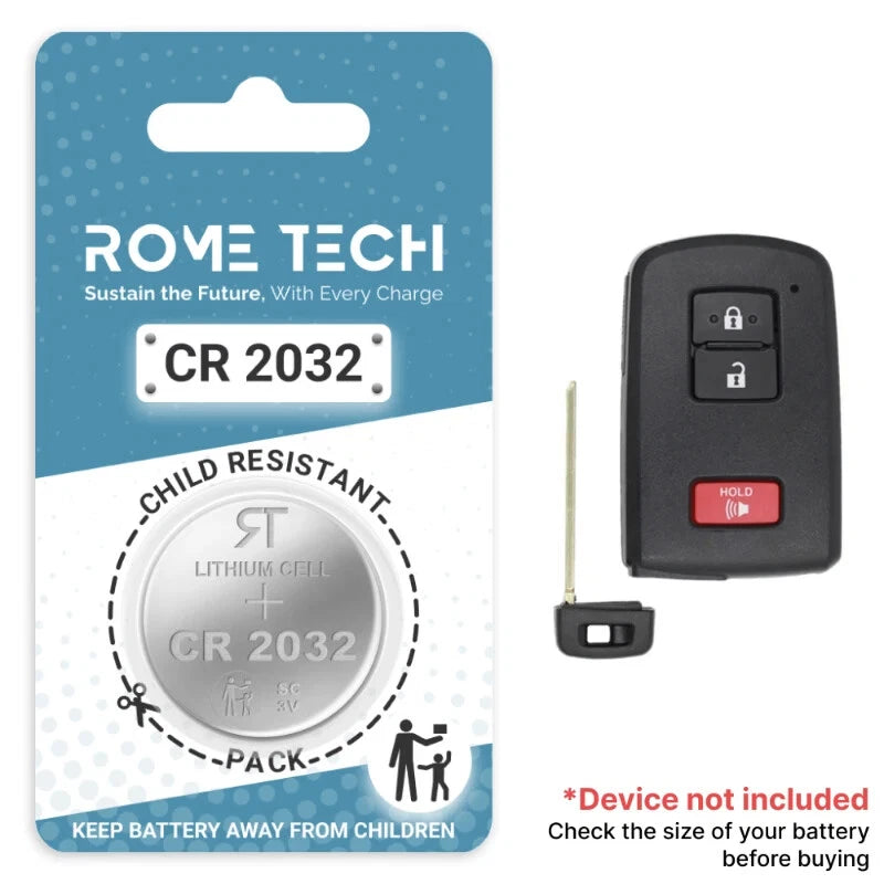 Key Fob Battery Replacement fo Toyota Highlander 2020 2019 - 2007 1 or 2 Pack