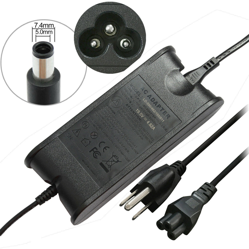 For Dell PA-10 AC Adapter Laptop Charger 19.5V 4.62A 90W Power Supply Cord US