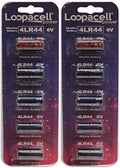 10 A544 4LR44 PX28A 476A GP476 K28L L1325 V28PX 6V Collar Batteries By LOOPACELL