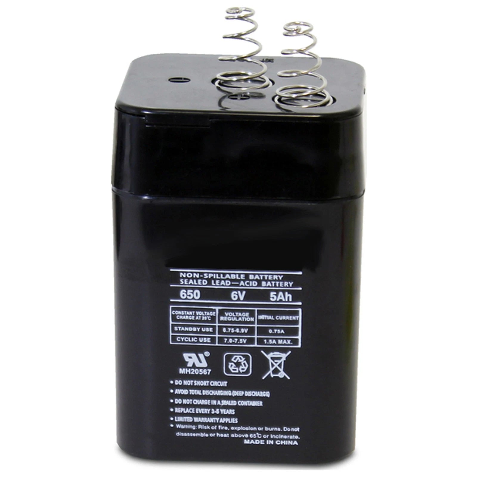 Exell EB650-S 6V 5AH SP TERMINAL BATTERY For Electric Gates, Garage Door Power
