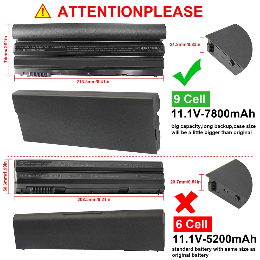 9 Cell Battery For Dell Latitude E6540 E6530 E6440 E6420 312-1163 NHXVW RU485