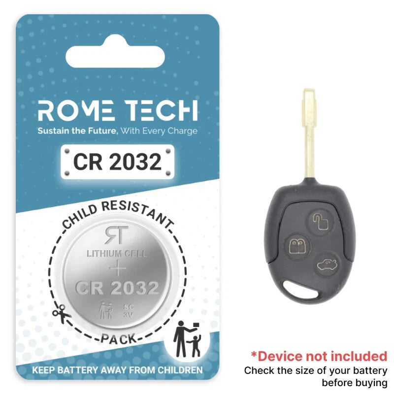 Key Fob Battery Replacement for Ford Fiesta 2019 2018 2017 2016 2015 2014 - 2008