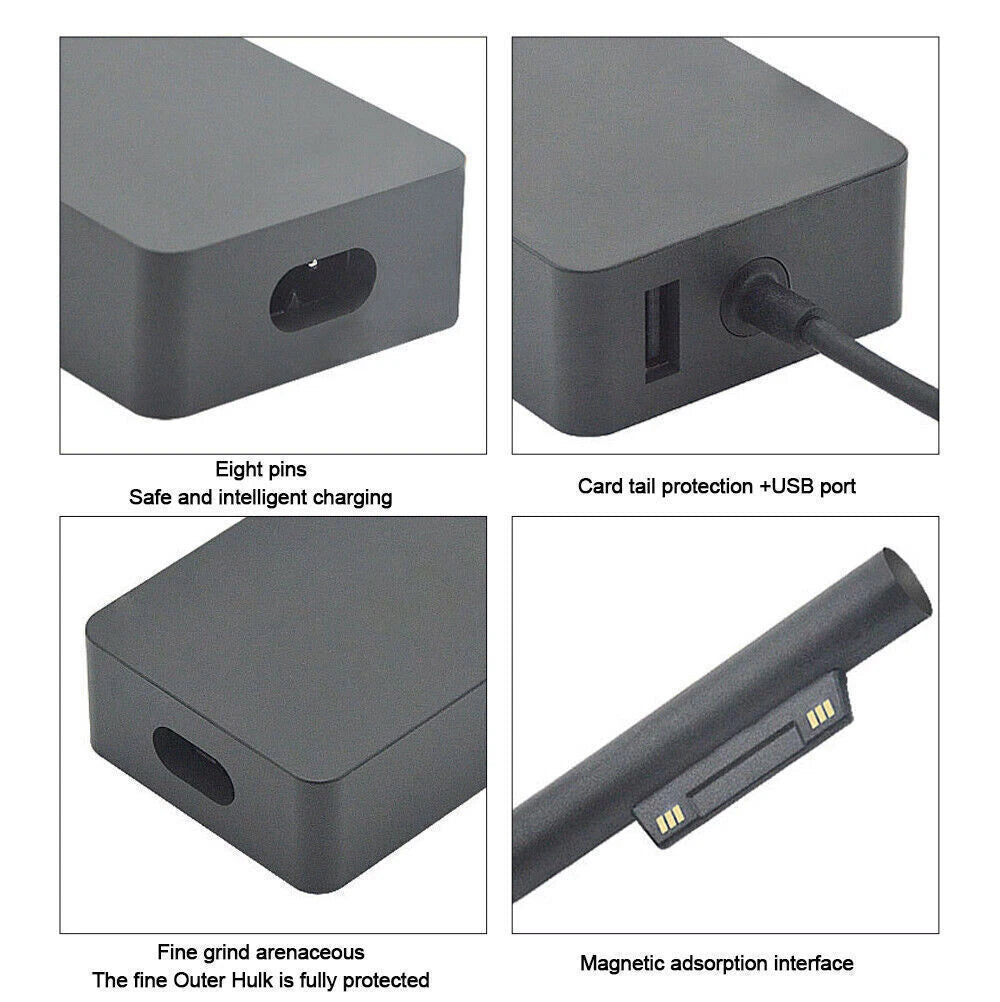 65W 15V 4A Adapter Charger for Microsoft Surface Book/ Pro 4 Q4Q-00001 1706 Go