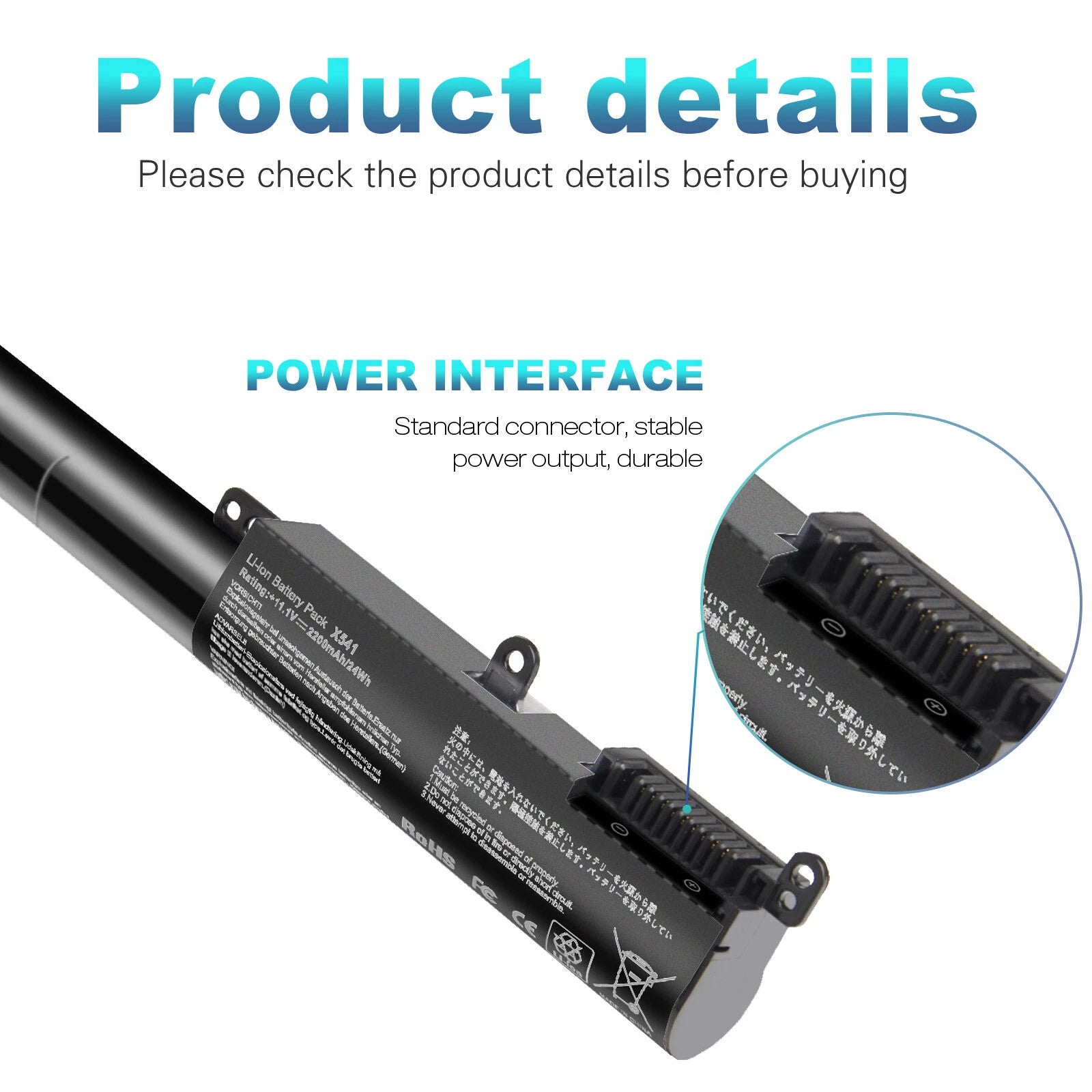 Replace Battery A31N1601 For ASUS X541U X541UA X541UV F541UA R541U R541UA X541S