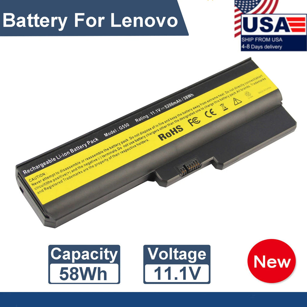 58Wh Battery for Lenovo G430 G450 G530 G550 L08S6Y02 42T4725 V460A Series NEW