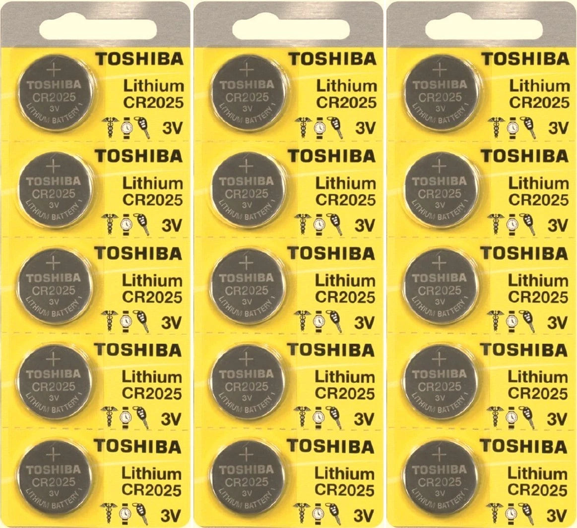Toshiba CR2025 CR 2025 3V LITHIUM BR2025 DL2025 x 15 Batteries
