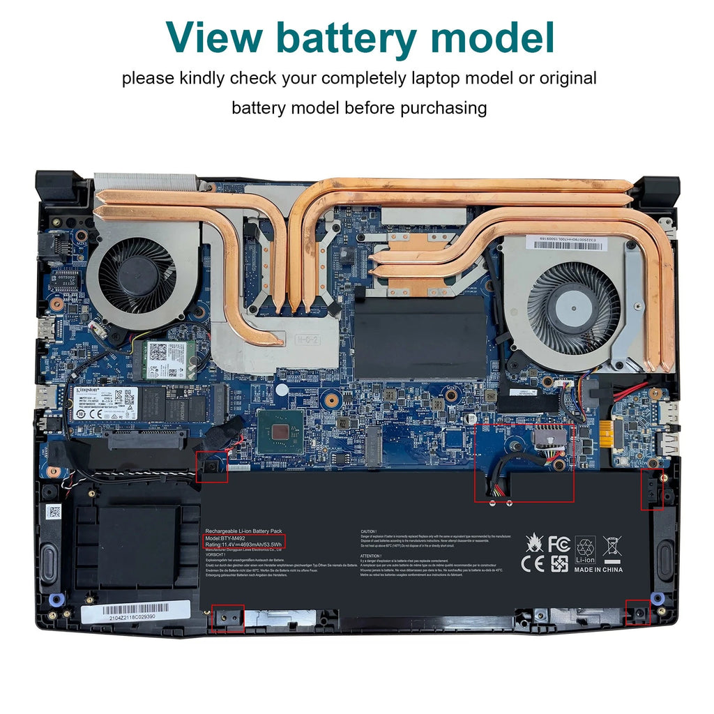 BTY-M492 Battery For MSI Sword 15 A11UD A11UE Pulse GL66 GL76 Katana GF66 GF76