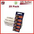 Lot of 25 Genuine MURATA CR2016 Lithium 3v Coin Cell Battery Size, Replaces Sony