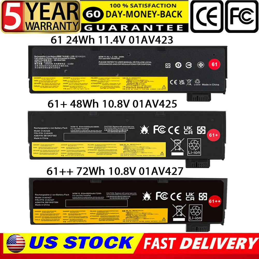 Battery for Lenovo ThinkPad T470 T480 T570 T580 01AV423 01AV424 01AV422 01AV425