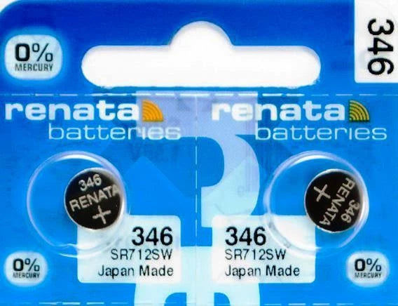346 RENATA SR712SW (2 piece) WATCH BATTERIES New Authorized Seller