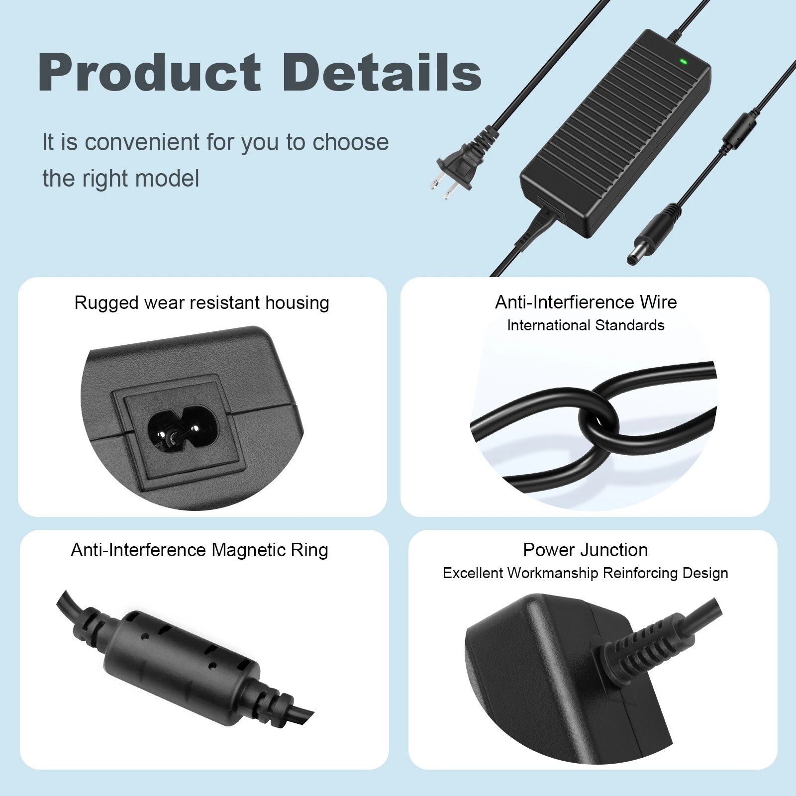 130W AC Adapter Charger For Dell XPS 15 7590 9530 9550 9560 9570 9575 2-in-1