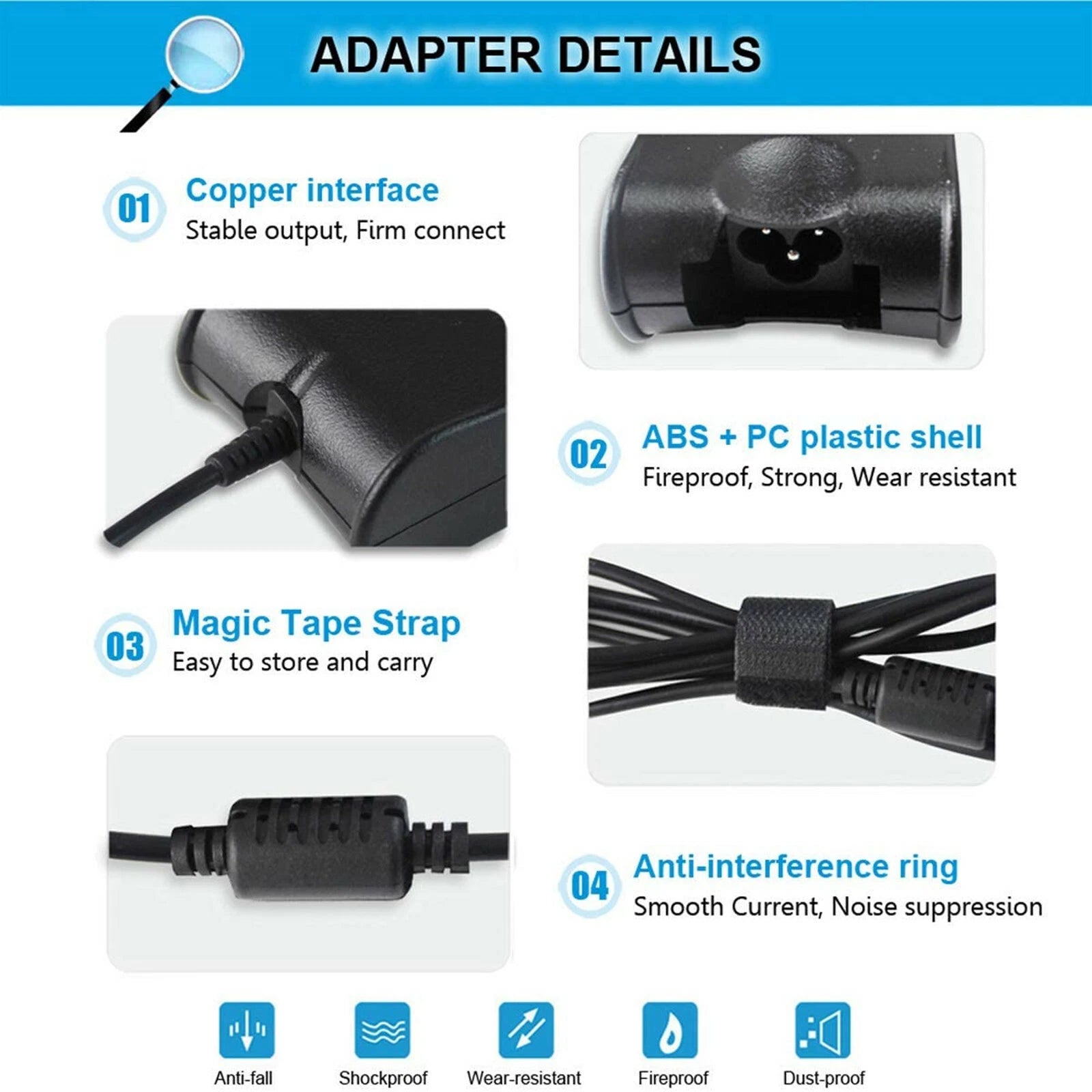 19.5V 4.62A 90W 7.4mm For DELL PA10 Laptop Adapter Charger Latitude D620 D630