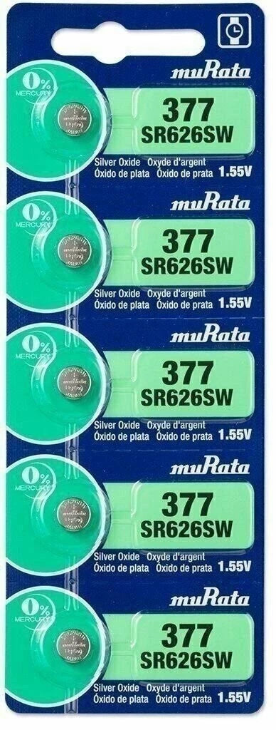 5 NEW SONY (Murata) 377 SR626SW SR66 V377 watch battery EXP 10/2022 - USA Seller