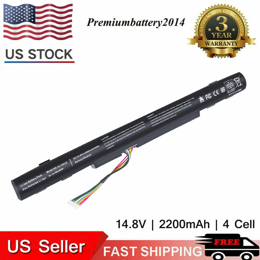 AL15A32 4ICR17/65 Battery For Acer Aspire V3-574G E5-473G E5-573G Extensa 15 US
