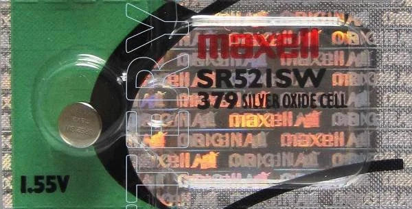 1 Maxell 1.55V Button Cell Battery SR521SW