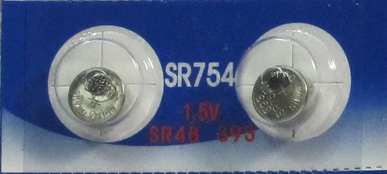 2 Pcs 393 309 SR754 Silver Oxide Button Cell Battery