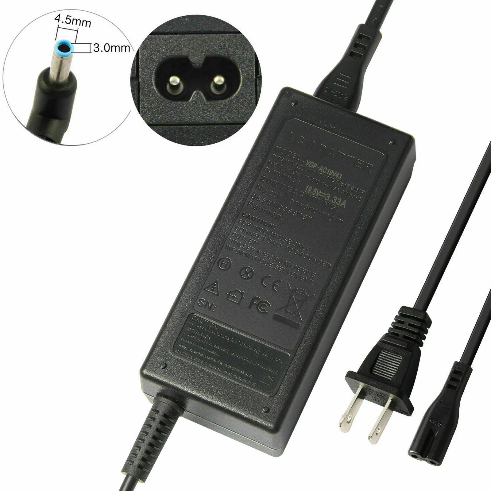 65W 19.5V AC Adapter Charger for HP Elitebook 850-G3 840-G3 820-G3 745-G3 725-G3
