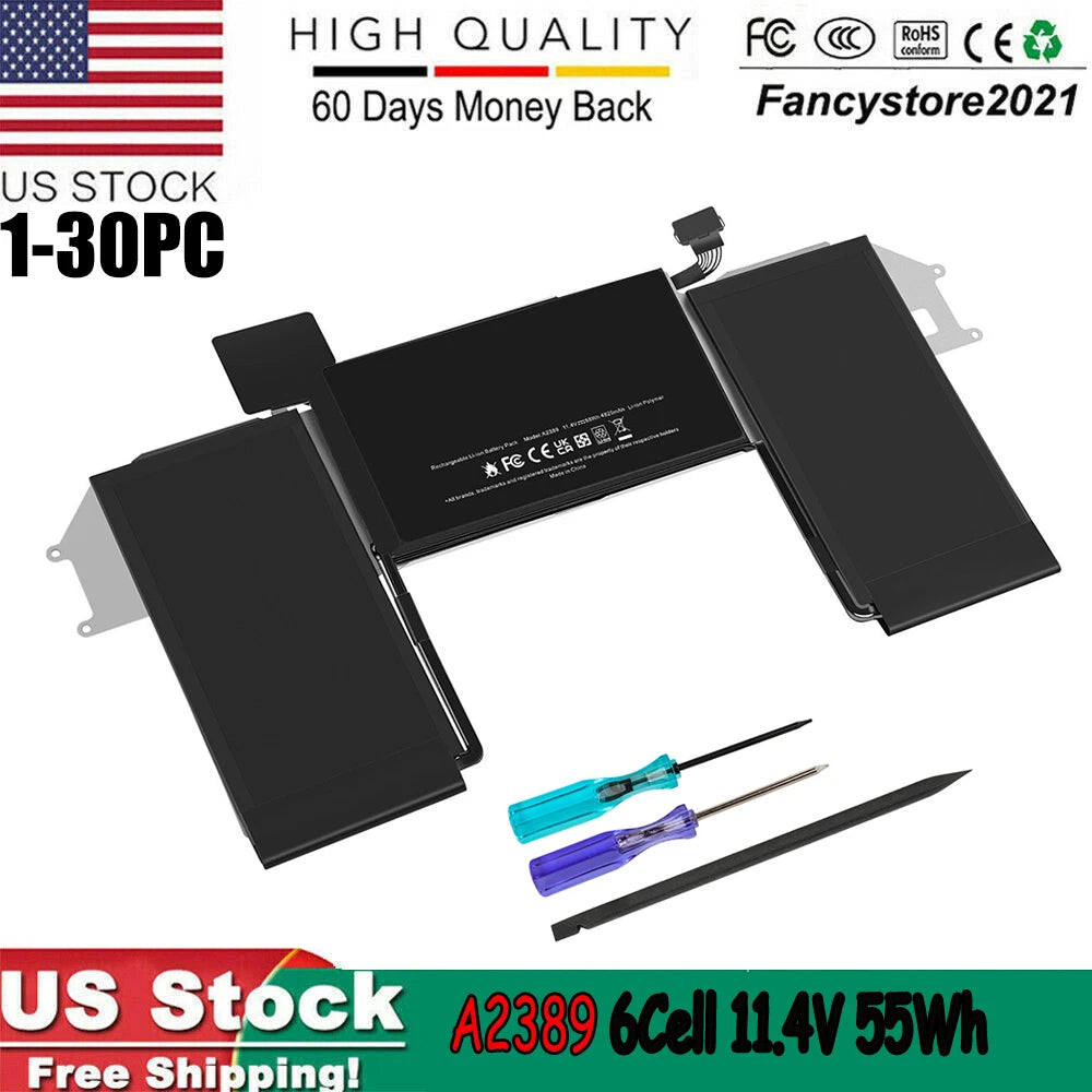 Lot A2389 Battery for MacBook Air 13'' inch 2020 A2337 M1 EMC 3598 MGN53LL/A