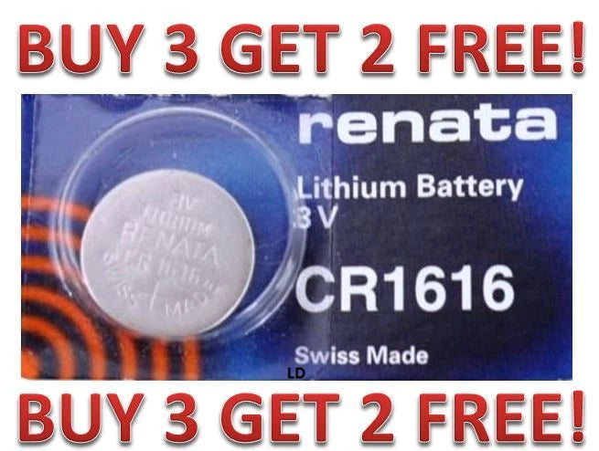 CR 1616 RENATA WATCH BATTERY CR1616 ECR1616 FREE SHIPPING BUY 3 GET 2 FREE!!