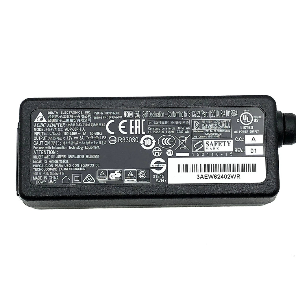NEW Genuine Delta ADP-36EH AC Adapter 12V 3A Power Supply 36W
