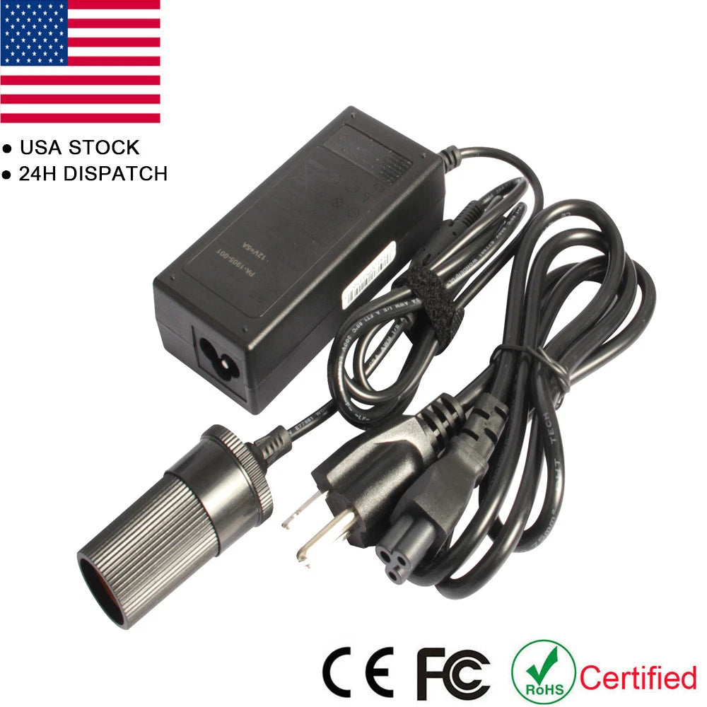 AC to DC 12V 5A 10A Car Converter Cigarette Lighter Socket Wall Power Adapter