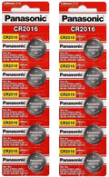 10 x PANASONIC CR 2016 CR2016 CR2016 LITHIUM COIN CELL Button Battery Exp 2032