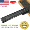 Laptop Battery For HP EliteBook 8560w 8570w 8760w 8770w Mobile Workstation 14.8V
