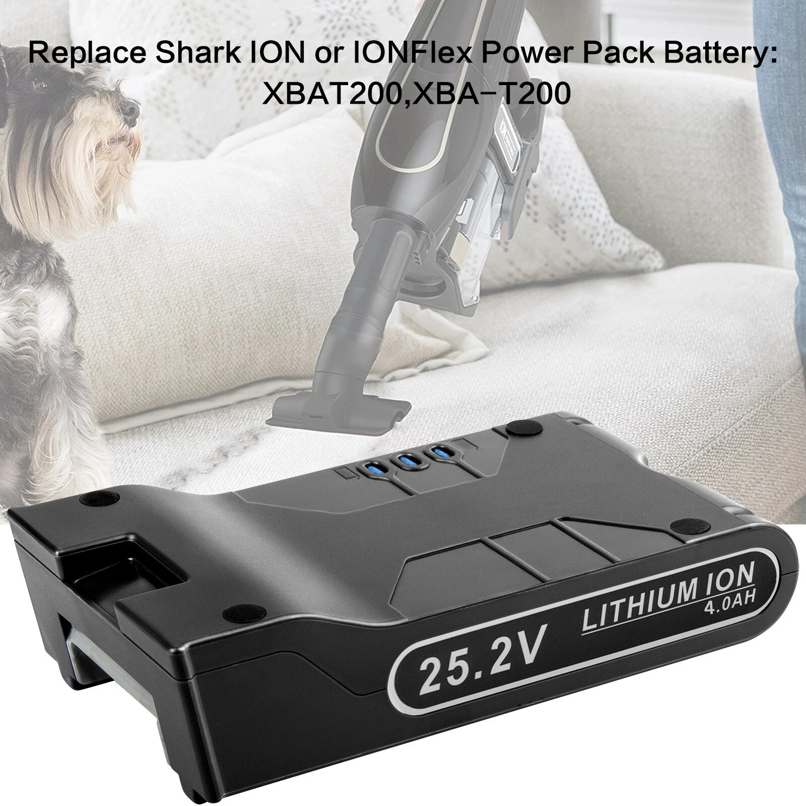 4.0Ah Lithium Battery For Shark XBAT200 ION F80 IF281 IF282 Cordless Stick Vac
